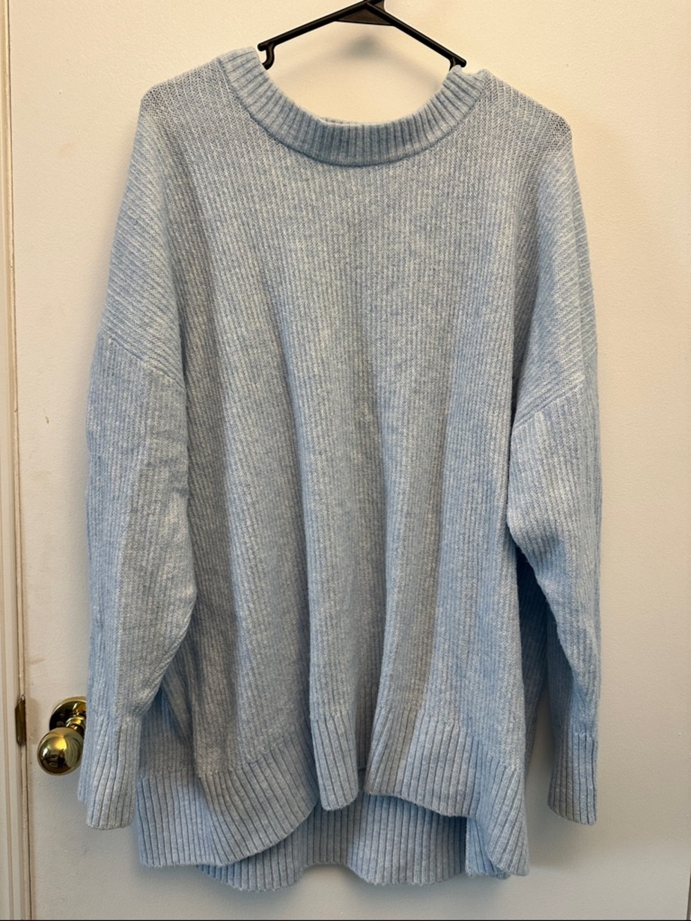 Old Navy Soft Sky Blue Ribbed Crewneck Sweater